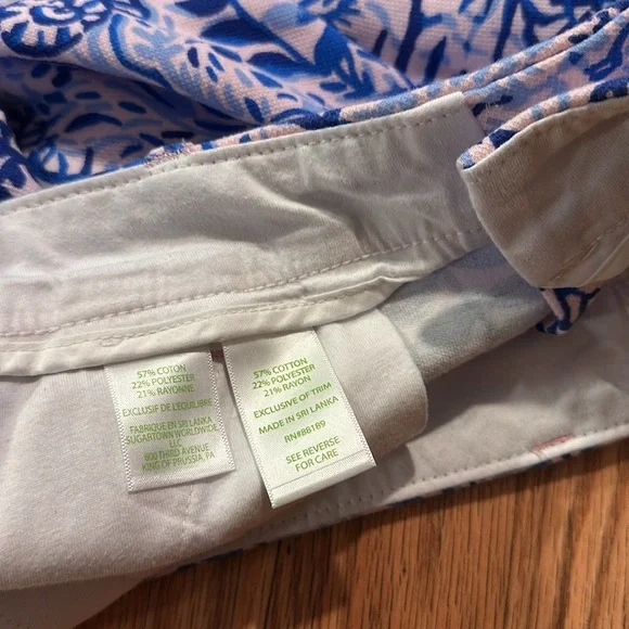 Lilly Pulitzer Jayne Knit short in high tide good vibes seashell coral print 6 - Picture 6 of 6